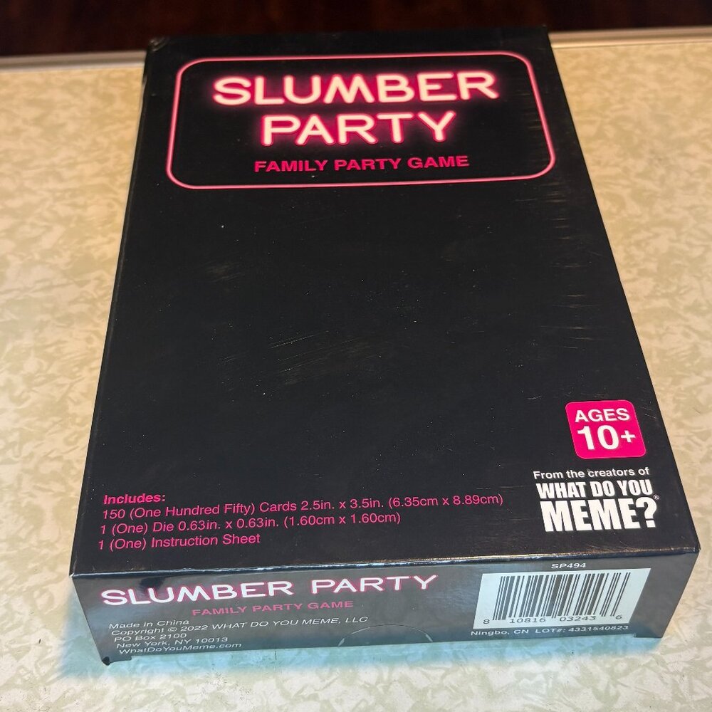 Slumber Party - Family Party Game (New Sealed)